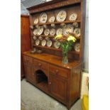 19th Century Welsh oak two stage rack back dog kennel dresser. (B.P. 21% + VAT)