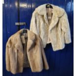 Two vintage mink fur jackets, one pearl colour by Regency furs, the other palomino by Continental