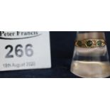 An 18ct gold emerald and diamond ring. 2.1g approx, ring size R. (B.P. 21% + VAT)