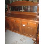 Early 20th Century mahogany mirror back sideboard on cabriole legs and pad feet. (B.P. 24% incl.