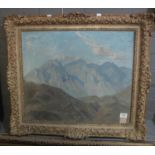 E.M Vale (20th Century British), Lake District scene with crags, signed and dated 1945, oils on