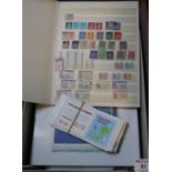 Box with all World selection of stamps in album, stockbook, on pages, in packets, covers etc. 100s
