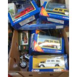 Box of mainly Corgi diecast model vehicles in original boxes to include; Corgi Classics AFS Line