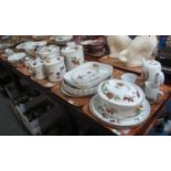Six trays of Royal Worcester fine porcelain Evesham design items to include; plates, lidded