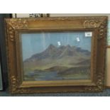 E.M Vale (British early 20th Century), Isle of Skye mountain landscape, signed, inscribed verso,