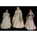 Coalport bone china figurine 'Diana Princess of Wales, limited edition', together with two Royal