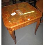 Modern Italian Notturno inlaid wood games table. (B.P. 21% + VAT)