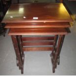 Mahogany nest of three rectangular tables. (B.P. 21% + VAT)