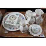 Tray of Aynsley fine bone china 'Pembroke' design and Coalport 'Tibet' items to include; mantel