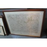 Framed ordnance survey map of Carmarthen. (B.P. 21% + VAT) In good condition and modern frame.