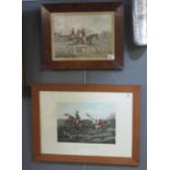 Two hunting prints including; 'The right and the wrong sort or a good and a bad style of going