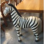 Unusual papier mache study of a zebra, 105cm high, 83cm long approx. (B.P. 21% + VAT) Some damage in