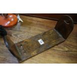 Victorian metal mounted walnut extending book stand. (B.P. 21% + VAT) Metal mounts lack finish and