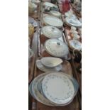 Six trays of Royal Doulton 'April Showers' design dinner and teaware items, various to include;