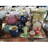 Tray of assorted mainly pottery items to include; a Carlton Ware autumn design jug, other Carlton
