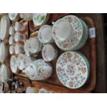 21 piece Minton bone china 'Haddon Hall' teaset including teapot. (B.P. 21% + VAT) Appearing in