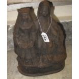 Cast iron door stop in the form of two figures. (B.P. 21% + VAT)