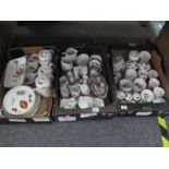 Three trays of Royal Worcester Evesham oven to tableware items, various to include; coffee and