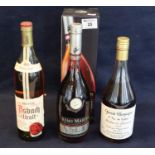 Three bottles of brandy to include; Asbach Uralt 70cl, Grande champagne Cru du cognac selection du