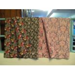 Two vintage floral printed cotton quilts. (2) (B.P. 21% + VAT)