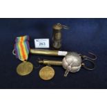 First World War Victory Medal awarded to Corporal A.O Griffiths Army Service Corps, two brass spring