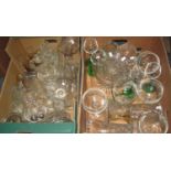 Two boxes of assorted glassware, various. (2) (B.P. 21% + VAT)