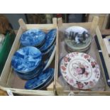 Two boxes containing assorted collectors plates, including; Danbury Mint border collies etc,