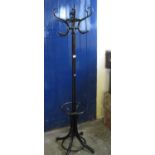 Ebonised bentwood coat and hat stand. (B.P. 21% + VAT)