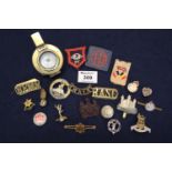 Box of oddments to include; T.G. Co Ltd London military 1941 MKIII brass compass, together with