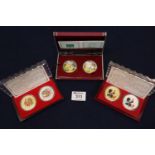 Collection of Chinese panda, cockerel and dragon coins, China gold coin in corporation and Jin