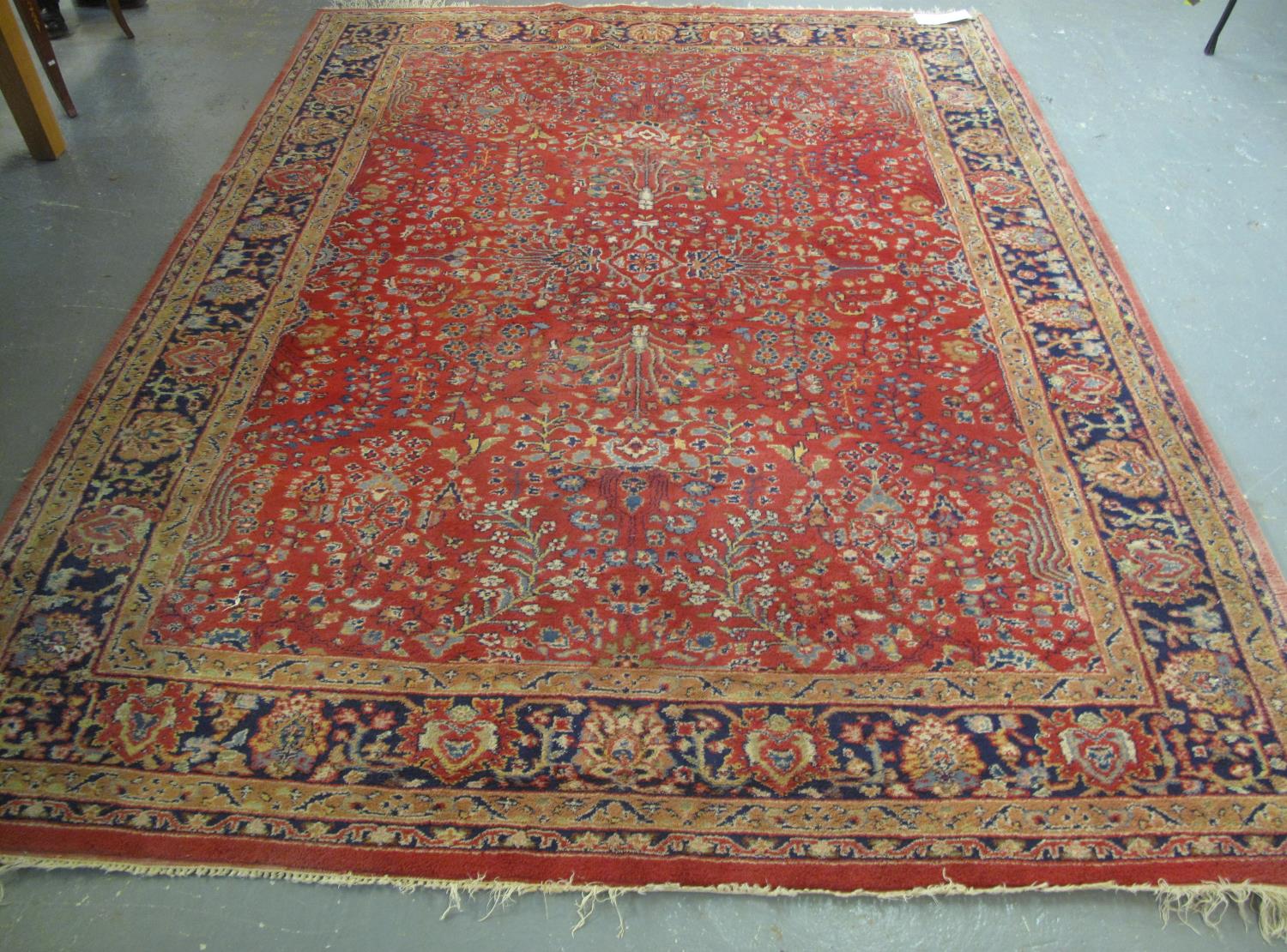 Indian carpet of Central Persian design, hand knotted. 358 x 273cm approx. (B.P. 21% + VAT)