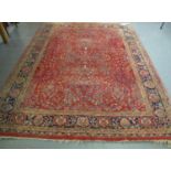 Indian carpet of Central Persian design, hand knotted. 358 x 273cm approx. (B.P. 21% + VAT)