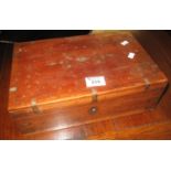 19th Century mahogany ladies work box in need of restoration. (B.P. 21% + VAT)