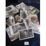 Postcards pre 1920 selection in small box including; greetings, humorous, group photographs etc.