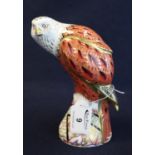 Royal Crown Derby bone china paperweight 'Red Kite' with silver stopper. (B.P. 21% + VAT) Possibly
