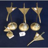 Four brass studies of Concorde on stands, together with another without a stand. (5) (B.P. 21% +