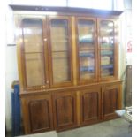 Victorian mahogany two stage library bookcase with adjustable shelves. (B.P. 21% + VAT)