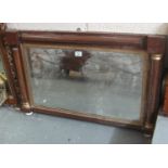 19th Century mahogany over mantel mirror with gilt slip. (B.P. 21% + VAT)