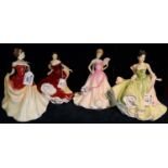 Four Royal Doulton 'Pretty Ladies' figurines to include; 'Spring Ball' HN5467, 'Summer Ball' HN5464,