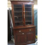 Late Victorian mahogany two stage secretaire bookcase. (B.P. 21% + VAT)
