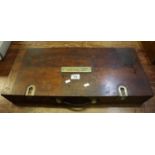 0.5 inch MK IV mounting tools and spare parts, Mahogany box with leather handle . (B.P. 21% + VAT)