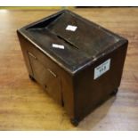 Unusual wooden noting box on turned feet. (B.P. 21% + VAT)