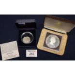Silver Spanish Reale coin, together with 5th Anniversary of Independence 1973 HRH Prince Charles $10