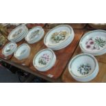 Four trays of Portmeirion pottery 'The Botanic Garden' design items to include mainly plates and