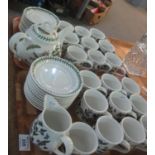 Two trays of Portmeirion pottery 'The Botanic Garden' design items, mainly to include; mugs and