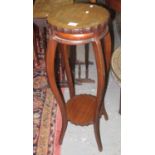 Mahogany two tier jardiniere stand on outswept legs. (B.P. 21% + VAT)