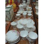 20 piece Standard china Art Deco design enamelled floral teaset, together with a 21 piece Standard