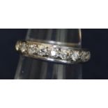 Diamond half eternity style ring. Ring size J&1/2. Approximate weight 2.3g. (B.P. 21% + VAT)