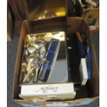 Box containing various cased cutlery. (B.P. 21% + VAT)