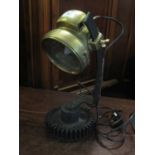 Powell & Hanmer Ltd. manufacturers Birmingham brass industrial style desk lamp (B.P. 21% + VAT)